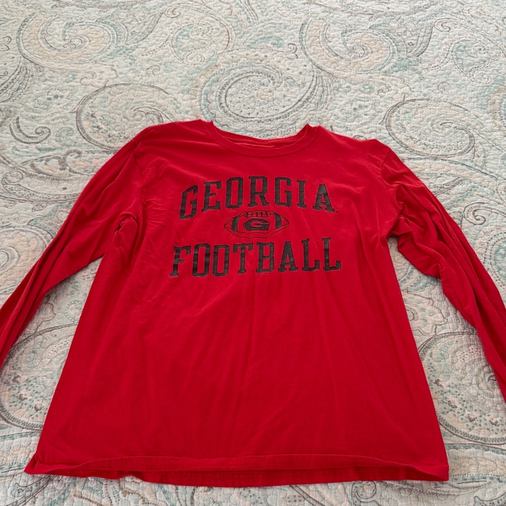 Fanatics Red Georgia Football Long Sleeve Tee